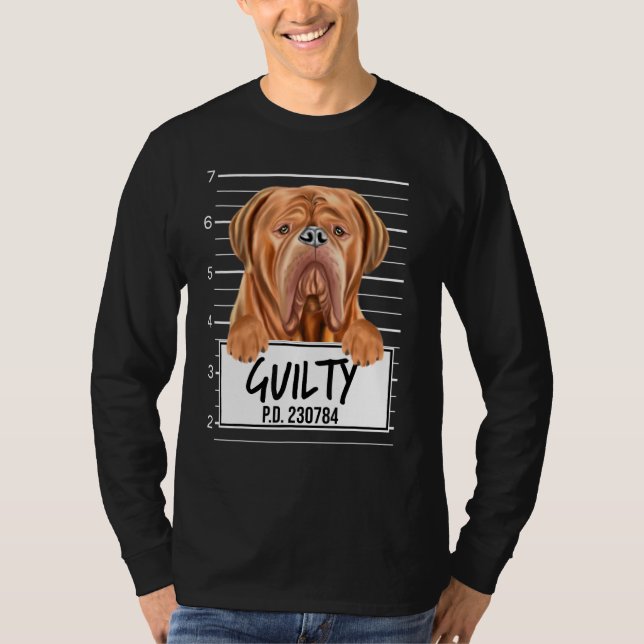 Camiseta Cães de Bordéus Foto Guilty Cão (Frente)