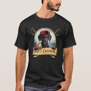 Camiseta Cães De Caribe De Pêlos Curtos De Cabelo Preto