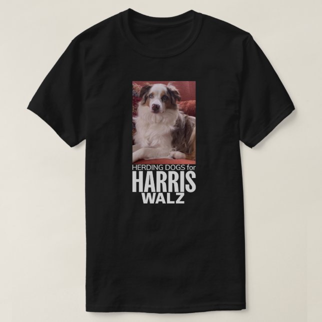 Camiseta Cães de criação para Harris/Walz (Frente do Design)