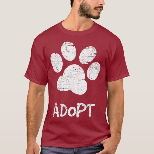 Camiseta Cães de Emergência - Adotar Cães Tee - Adoção Dop (Frente)