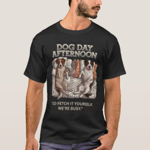 CAMISETA CÃES DE LAZY CARTOON DIZENDO: "VÁ COMPRÁ-LO"