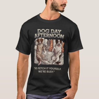 CAMISETA CÃES DE LAZY CARTOON DIZENDO: "VÁ COMPRÁ-LO"