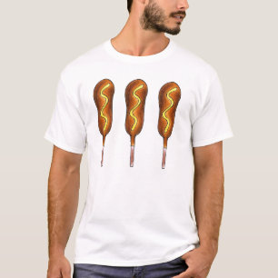 Camiseta Cães de Milho Quente com Cão-Quente de Comida Just
