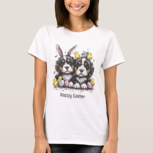 Camiseta Cães de Montanha felz pascoa Bernese
