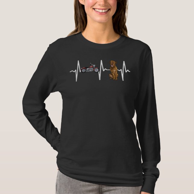 Camiseta Cães de motocicleta De Bordeaux (Frente)