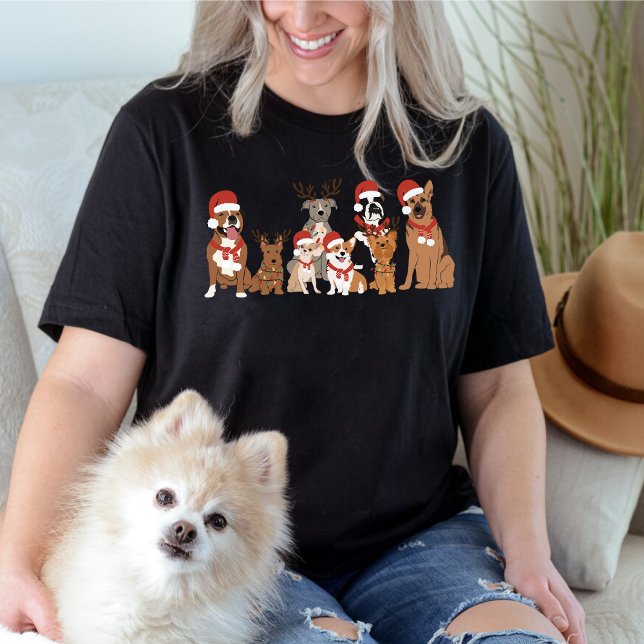Camiseta Cães de Natal (Criador carregado)