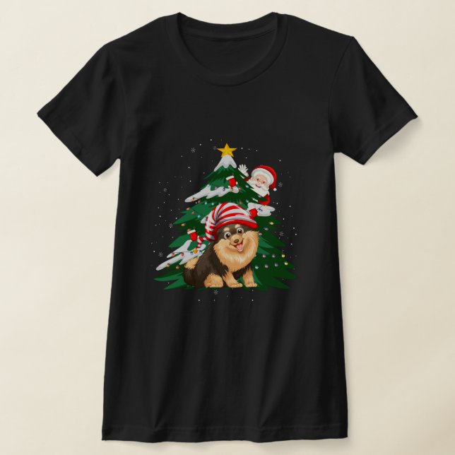 Camiseta Cães de Natal, Cachorro Mãe (Postura )