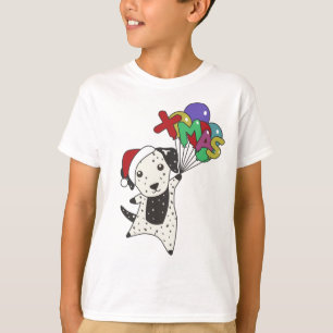 Camiseta Cães de Natal Dalmáticos Cães de inverno Cães de i