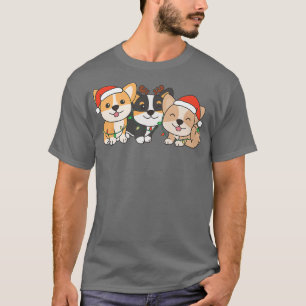 Camiseta Cães de Natal de Corgi Cães de Natal Cães Bons
