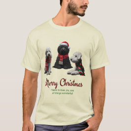 Camiseta Cães de Natal Feliz