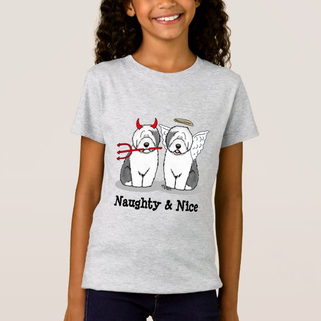 Camiseta Cães de Ovelhas e Velhas Cães de Ovelhas Inglês (C (Frente)