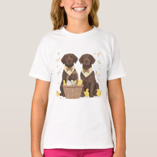Camiseta Cães de páscoa de chocolate Labrador