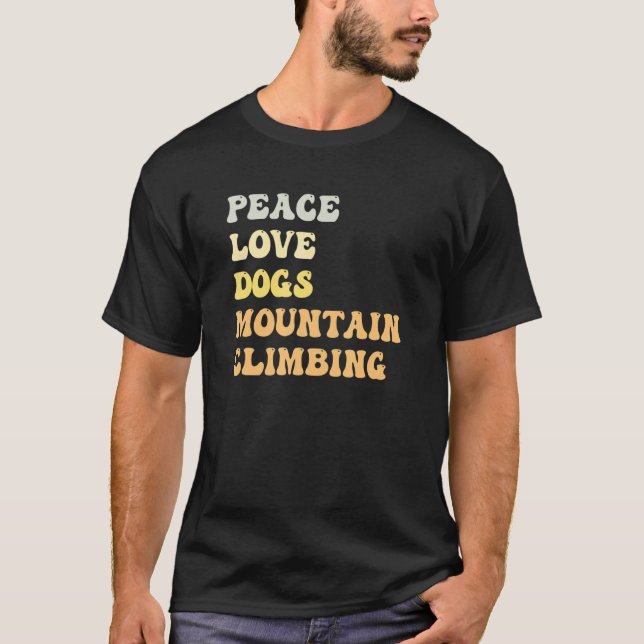 Camiseta Cães de Paz Subindo Montanha Retro (Frente)