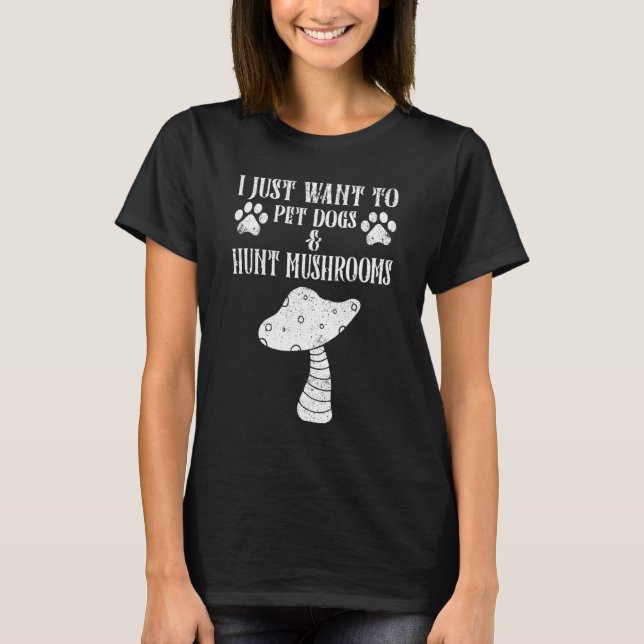 Camiseta Cães de Pet e Caça ao Cogumelo (Frente)