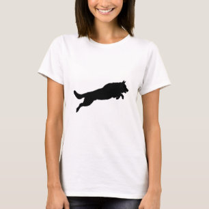 Camiseta Cães de salto do amor da silhueta do german