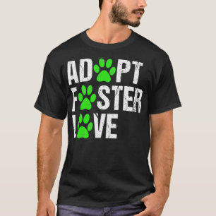 Camiseta Cães de Salvamento de Adoção de Cães Adotam Pata d