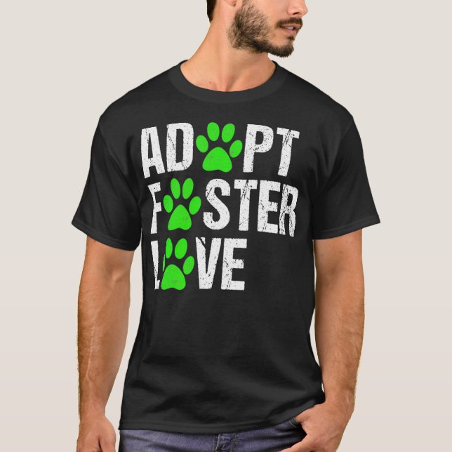 Camiseta Cães de Salvamento de Adoção de Cães Adotam Pata d (Frente)
