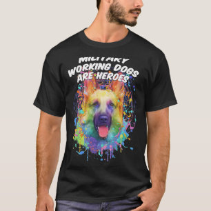 Camiseta Cães de Trabalho Militares São German shepherd Her