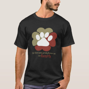 Camiseta cães deixam pegadas em nossos corações