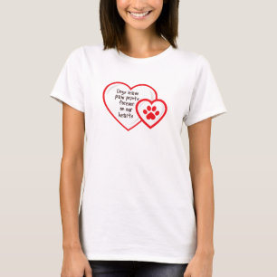 Camiseta cães deixam pegadas em nossos corações