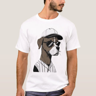 Camiseta Cães Dias De Basebol De Verão