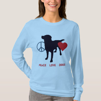 Camiseta Cães do amor da paz