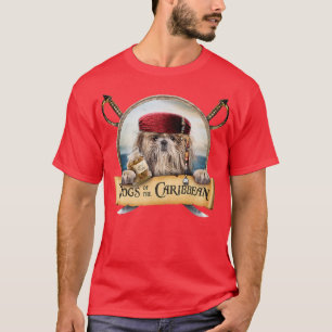 Camiseta Cães Do Caribe - Cute Beige Shih Tzu Pirate