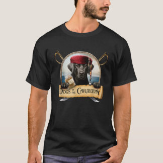 Camiseta Cães do Caribe Pirata Labrador Negro T
