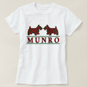 Camiseta Cães do Scottie do Tartan de Munro do clã