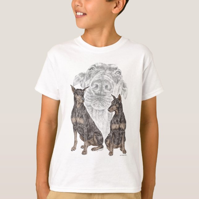 Camiseta Cães Doberman Negros (Frente)