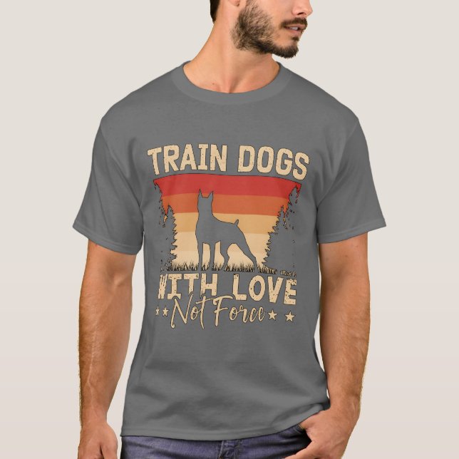 Camiseta Cães Dograinerrain com Proprietário De Cachorros D (Frente)