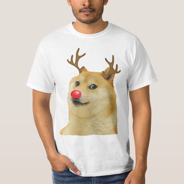 Camiseta Cães Dogright Doggo Cão Memória de Natal Vermelho (Frente)
