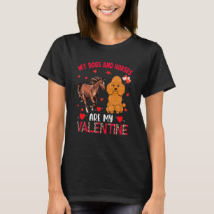 Camiseta Cães E Cavalos São Meu Poodle De Valentino Com Cav