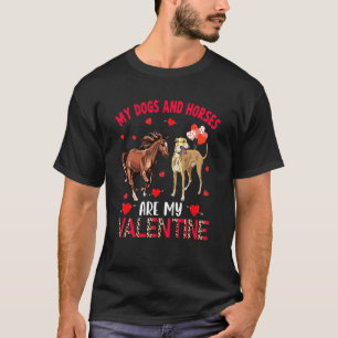 Camiseta Cães E Cavalos São Meu Valentine Whippet Com Caval