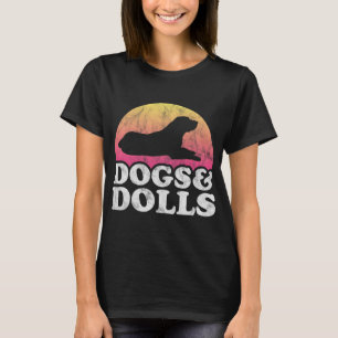 Camiseta Cães e Dolls Mens ou Mulheres Cachorro e Boneca