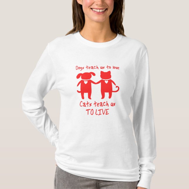 Camiseta cães e gatos (Frente)