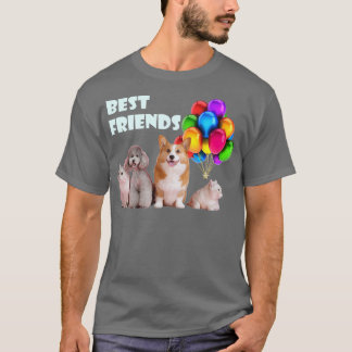 Camiseta Cães e gatos Adoro cães e gatos