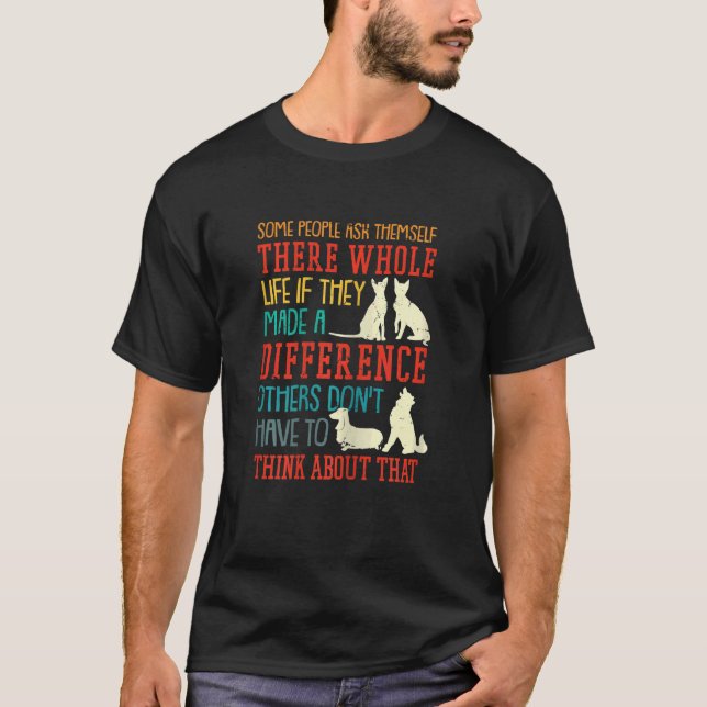 Camiseta Cães E Gatos De Salvamento De Animais 1 (Frente)