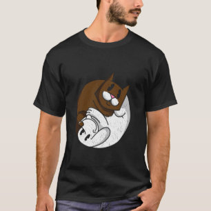 Camiseta Cães e Gatos Ying e Yang Fã da China Proprietários