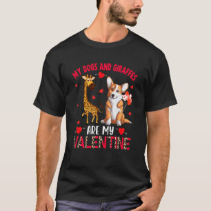 Camiseta Cães E Girafas São Meu Corgi De Valentina Com Gira