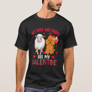 Camiseta Cães E Ovelhas São Meu Poodle De São Valentim Com