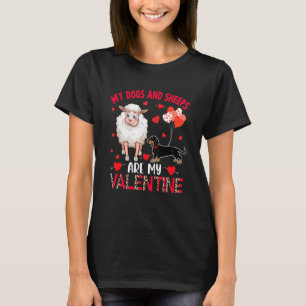 Camiseta Cães E Ovelhas São O Meu Namorados Dachshund Com S
