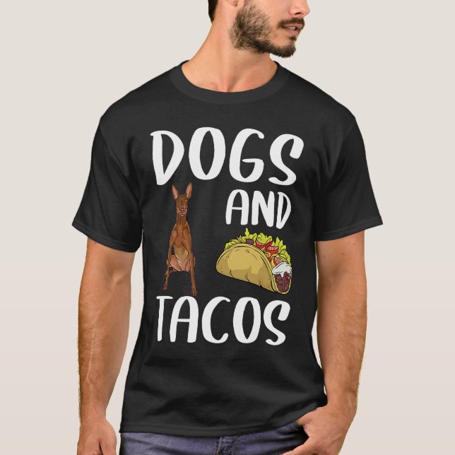 Camiseta Cães E Tacos Faraó Hound Comida Mexicana (Frente)