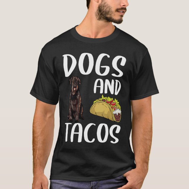 Camiseta Cães e Tacos Giant Schnauzer Comida mexicana (Frente)