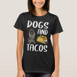 Camiseta Cães e Tacos Keeshond Comida mexicana