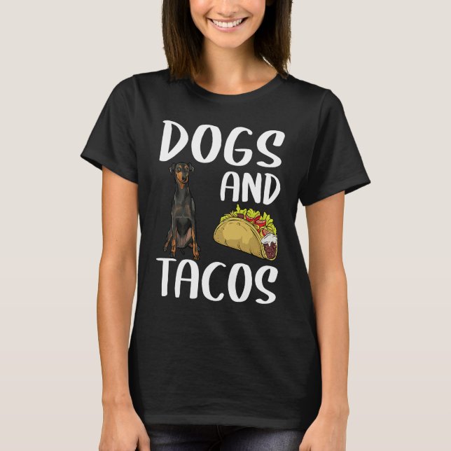 Camiseta Cães E Tacos Manchester Terrier Comida mexicana (Frente)