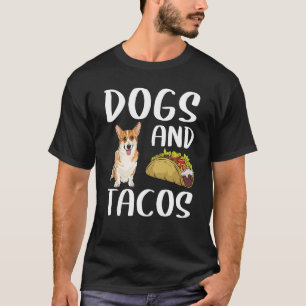 Camiseta Cães E Tacos Pembroke Welsh Corgi Comida mexicana