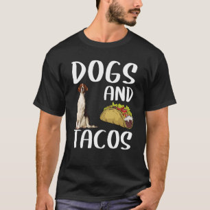 Camiseta Cães e Tacos Setores Vermelho e Branco Irlandês Fo