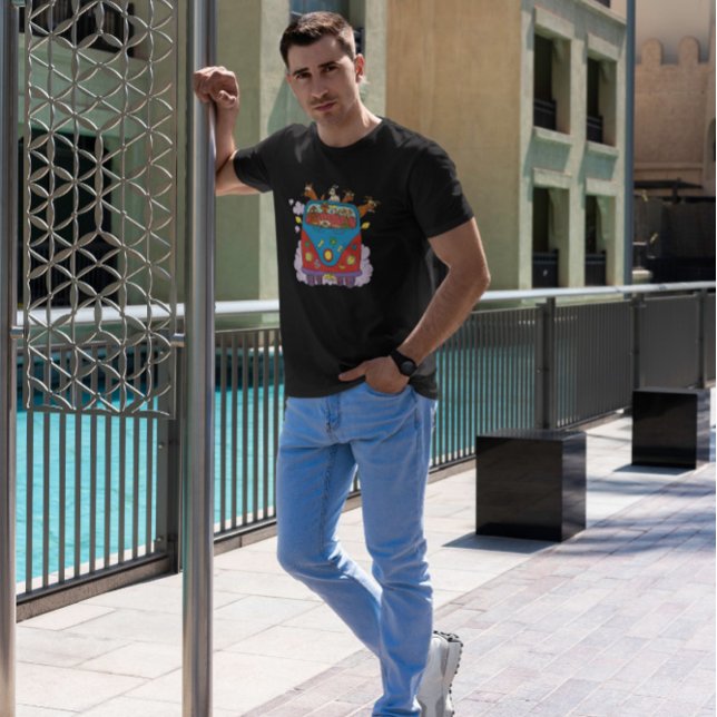 Camiseta Cães Em Hippie Van (Criador carregado)
