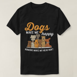Camiseta Cães Engraçados Me Fazem Feliz Design